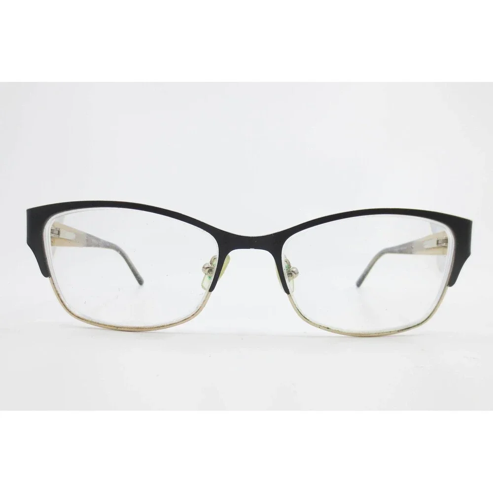 XOXO Torino Eyeglasses Black Gold Cat Eye Frames 51-16-135 Marbled Blue Grey